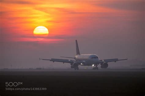 Popular on 500px : Sunset on the airport by danielenpolettoph | Sunset ...