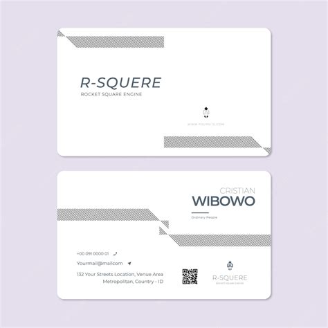 Premium Vector | Editable minimalist black white business card template