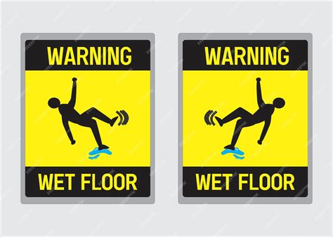 Premium Vector | Wet floor sign vector