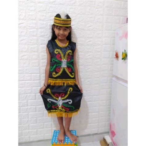 Dayak/kalimantan Traditional Clothes (Adults And Children) | Shopee Malaysia