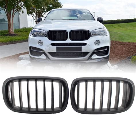 Matte Black Front Kidney Hood Grill Grille For BMW BMW F15 F16 X5 X6 2014 2017-in Racing Grills ...