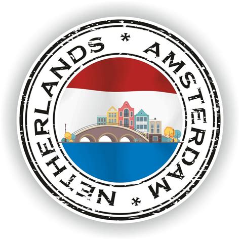 Netherlands Amsterdam 02 Seal Sticker Round Flag for Laptop - Etsy