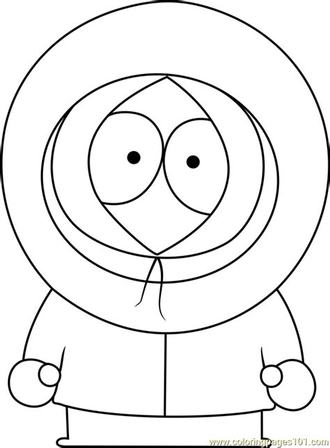 Kenny McCormick from South Park Coloring Page for Kids - Free South ...