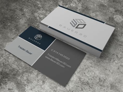 Bauer 3D Business Card - Bold Print Design Studio