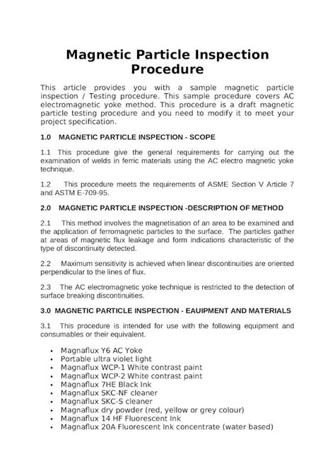 (DOCX) Magnetic Particle Inspection Procedure - DOKUMEN.TIPS