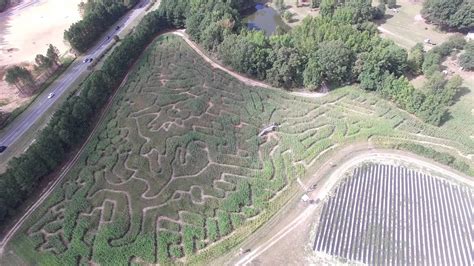 Aerial Rotation View of Hall Family Farm Corn Maze 2015 DJI Phantom 3 ...