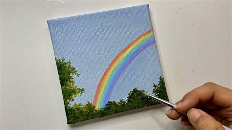 Rainbow painting/ acrylic painting tutorial/acrylic painting tutorial ...