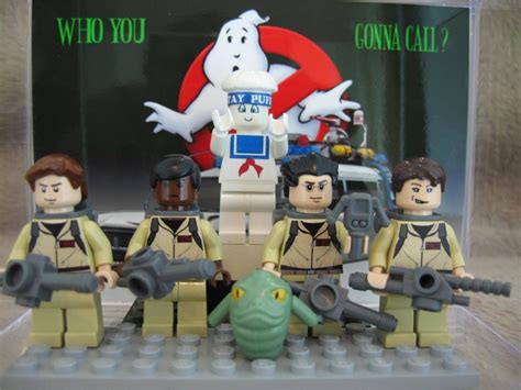 Lego Minifig-Ghostbusters Set-w/Slimer/Stay Puft-Custom Minifigure-BONUS Case ! | eBay