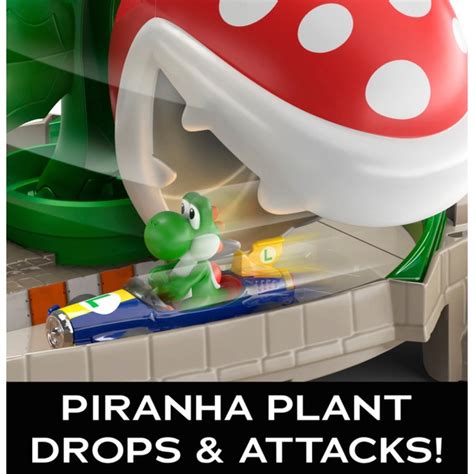 Hot Wheels Mario Kart Piranha Plant Slide Track Set | Smyths Toys UK