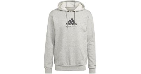 adidas Cotton Volleyball Graphic Hoodie in Grey (Gray) | Lyst