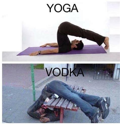 Yoga vs. Vodka : r/funny