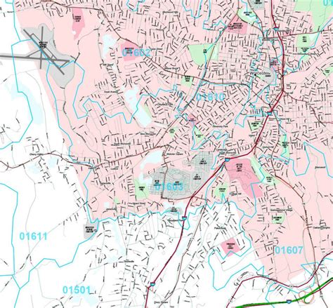 Premium Style Wall Map of Worcester, MA by Market Maps – American Map Store