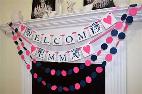 Welcome Baby Banner Baby Shower Banner & Garland Baby Shower