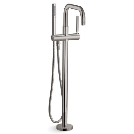 Kohler Purist Floor Mounted Tub Filler with Built-In Diverter - Includes Hand Shower 1.75gpm ...