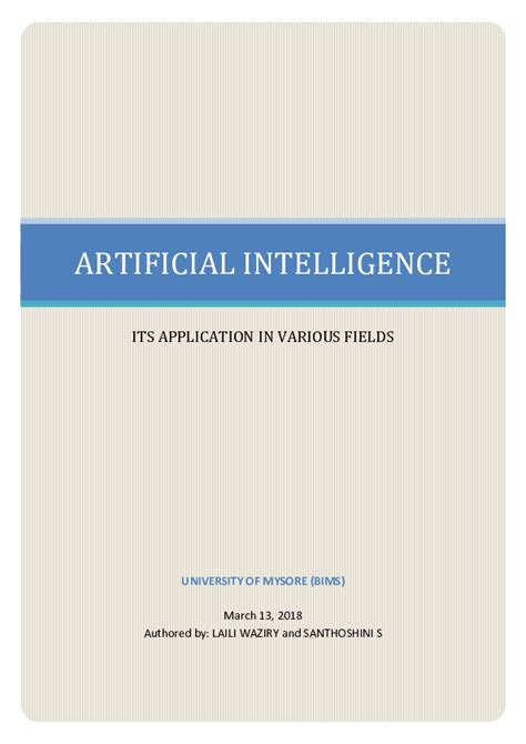 (DOC) The Growing Impact of Artificial Intelligence in Research