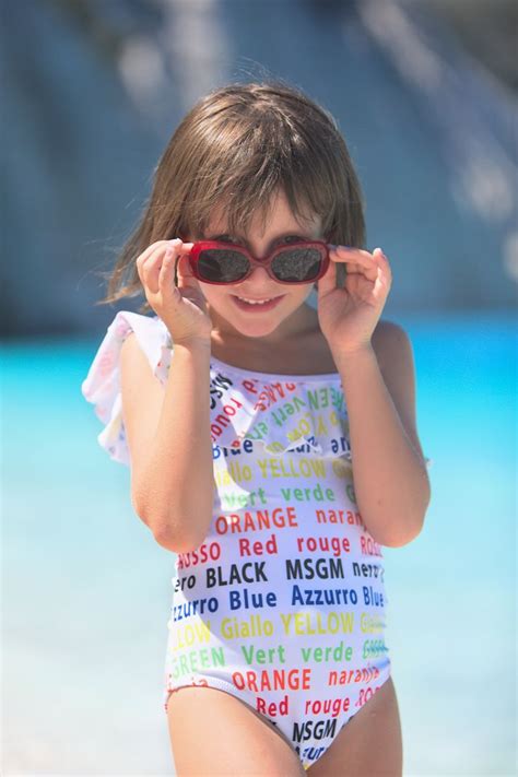 Fteri beach in MSGM kids swimming - Fannice Kids Fashion in 2020 | Kids fashion, Kids swimwear ...
