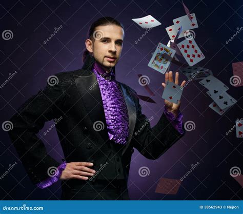 Magician in stage costume stock image. Image of play - 38562943