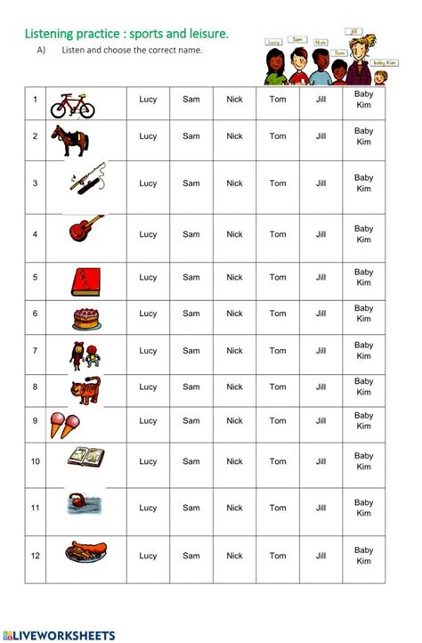 Printable Listening Activities For Students