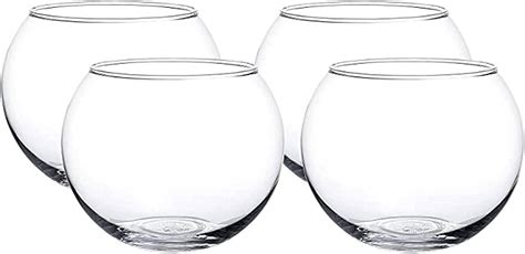 WHOLE HOUSEWARES Clear Bubble Bowl | 4-Piece Glass Vase Set | Versatile Home Decor – RoomDividersNow