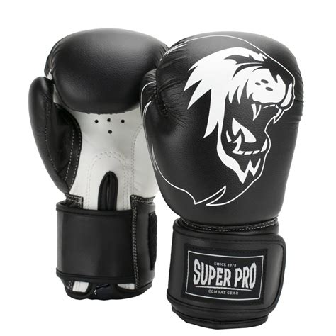 Super Pro Combat Gear Talent (kick) boxing gloves Black/White ...