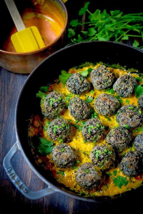 Lentil Meatballs with Indian Fenugreek Sauce | Feasting At Home