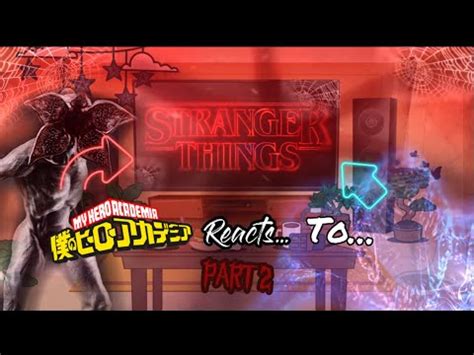 MHA React To…Stranger Things 🖤 (PART 2, Pls Read Description) - YouTube