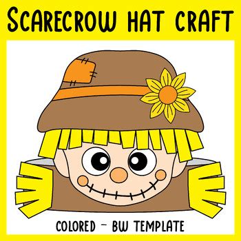 Scarecrow Hat Craft | Scarecrow Fall Headband/Crown Paper Craft Activities