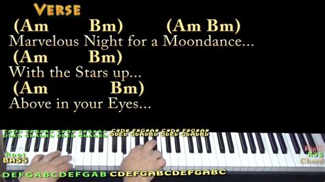 Moondance (Van Morrison) Piano Cover Lesson with Chords/Lyrics # ...