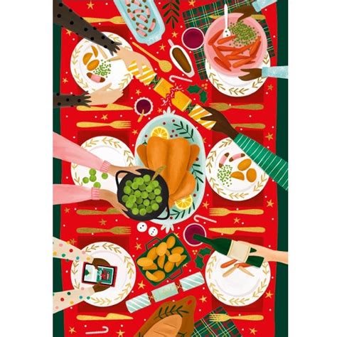 Christmas Dinner Card - Paper Tiger