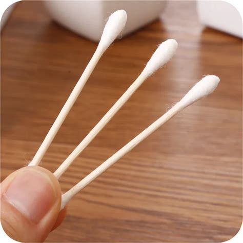 100pcs/pack Bamboo Cotton Buds Cotton Swabs Medical Ear Cleaning Wood ...