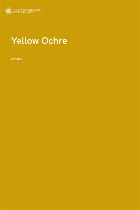 Yellow Ochre Color | Color palette yellow, Shades of yellow color, Yellow paint colors