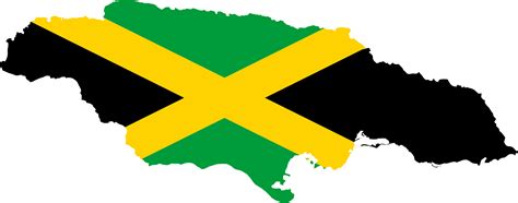 jamaica flag and map - Clip Art Library