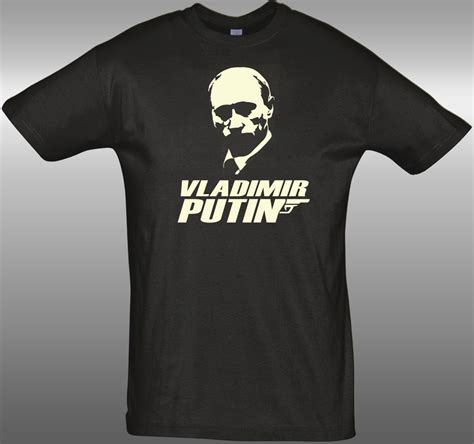 Putin T Shirt Russia James Bond 007 USSR Vladimir Putin Tshirt