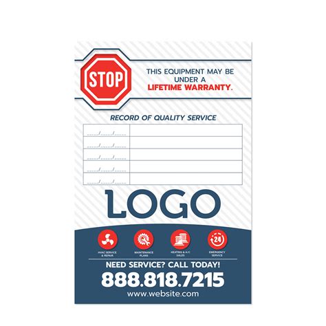 HVAC Service Stickers - Design Print Services - FREE Shipping ...