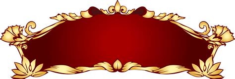 Red Deco Banner Png Picture Labels Pinterest - Banner Golden Design Png ...