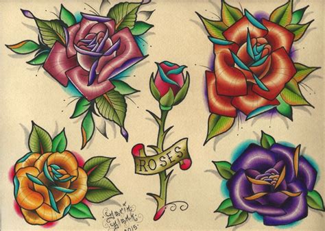 39+ Best Traditional rose tattoo stencil image ideas