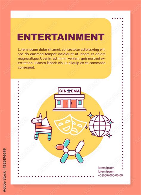 Entertainment industry poster template layout. Cinema, music and events ...