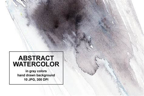 Abstract watercolor background in monochrome grey colors