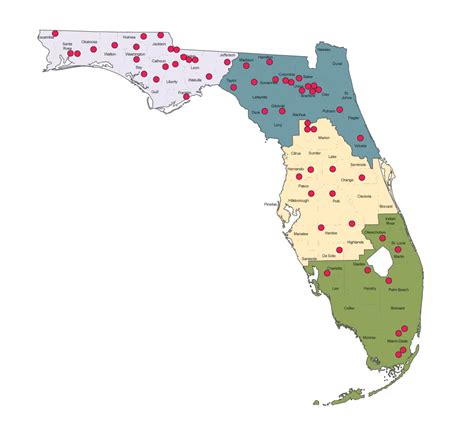 Map of Major Institutions -- Florida Department of Corrections