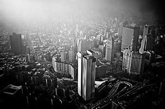 city, overcast, buildings, skyline, skyscrapers, metropole, high-rises, asia | Pikist