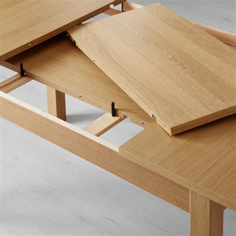 BJURSTA Extendable table, oak veneer, Length: 180 cm - IKEA