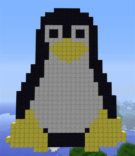 Minecraft Linux mascot 'Tux' by exit1 on DeviantArt