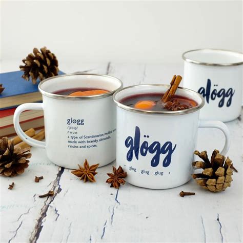 hygge inspired enamel glogg mug by auntie mims | notonthehighstreet.com