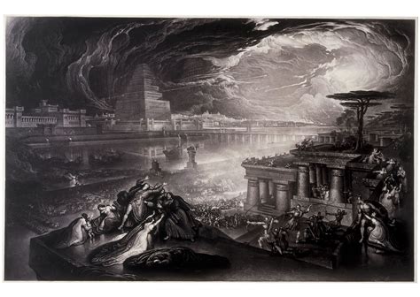 The Fall of Babylon, Mezzotint with Etching, John Martin Turm Von Babylon, Gustavo Dore, Art ...