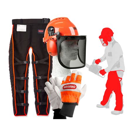 Buy Oregon Chainsaw Safety Clothing Kit with Universal Leggings/Seatless Chainsaw Trousers ...