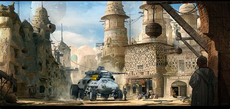 ArtStation - Sci-fi Desert City