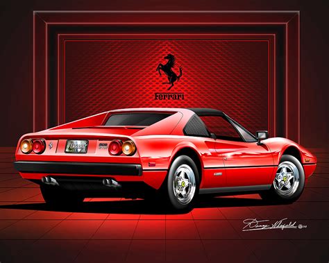 Ferrari sports car - Fine art print poster by artist Danny Whitfield