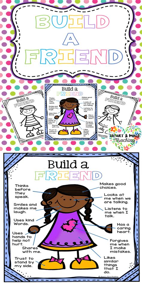 Build a Friend activity | Making friends social skills, Social skills ...