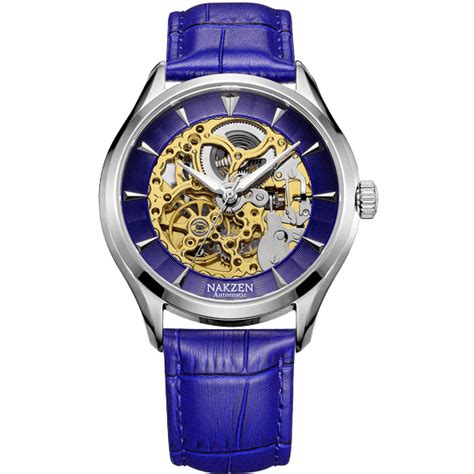 Fashion skeleton automatic watches for men