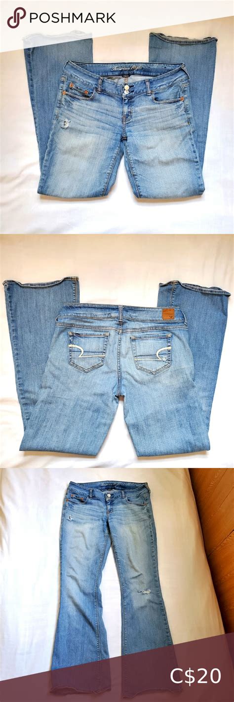 American Eagle size 10 women's jeans. Flared. Light washed. GUC. Women's Jeans, Denim Shorts ...